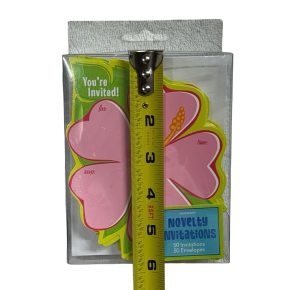 Amscan novelty flower invitations & envelopes. Set of 50 brand new in package! - Picture 6 of 7
